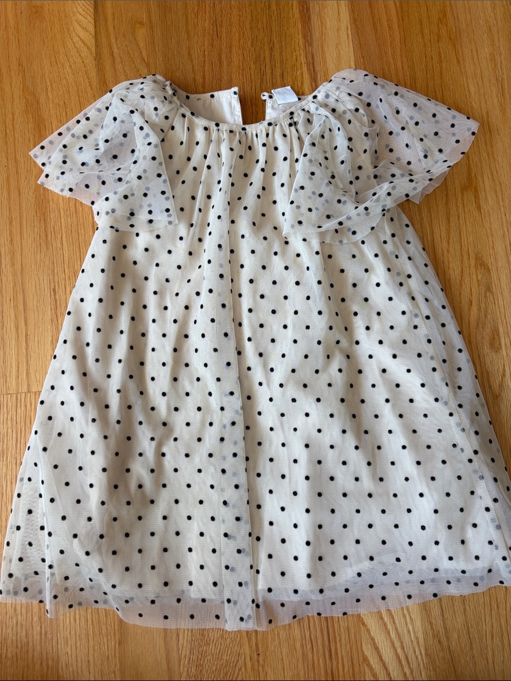 GAP White Dress with Black Polka Dots